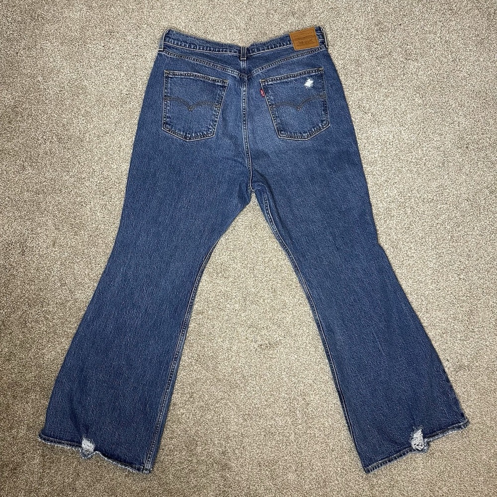 Levi's Premium 70s High Flare Jeans Women's Size 36x30 (Tag 33x30) Y2K - Picture 2 of 16